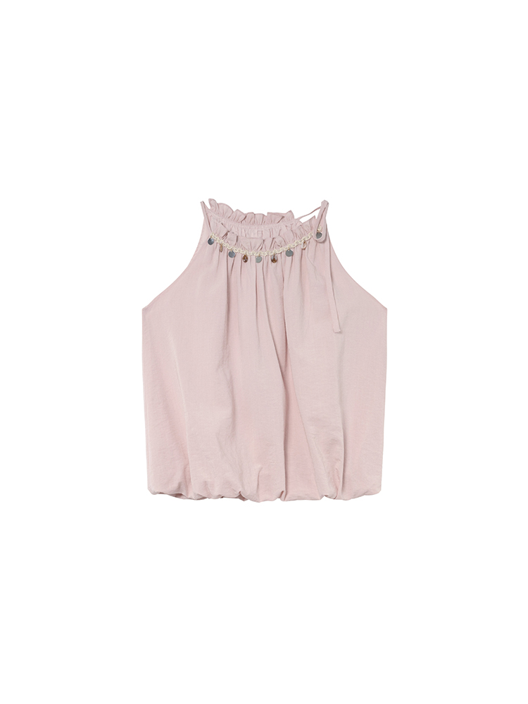 Lace Flower Bud Neck Hanging Vest for Women - Stylish Summer 2025 Top, Age-Reducing Design, Perfect for Y2K and Korean Style Lace Flower Bud Neck Hanging Vest for Women - Stylish Summer 2025 Top, Age-Reducing Design, Perfect for Y2K and Korean Style