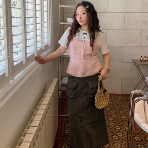 Lace Spliced Waist-Defining Cami Top for Women - Summer 2025 French Style Outerwear - Elegant and Trendy Fashion Piece