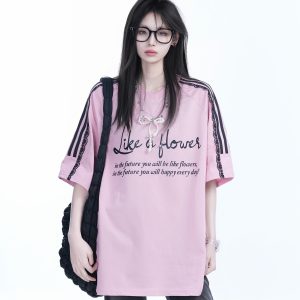 Lace Splicing Pearl Bow Short Sleeve T-Shirt for Women, Loose Half Sleeve Top, Elegant 90s-Inspired Fashion