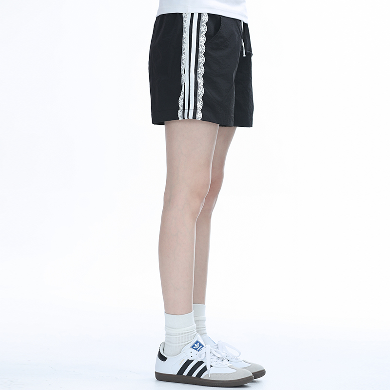 Lace Trim Spliced Ultra-Short Casual Shorts for Women - Summer Quick-Dry Sports Hot Pants - Y2K Style
