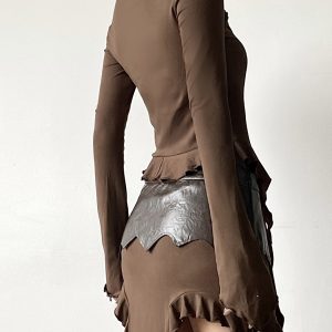 Lace-Trimmed Flowing Cardigan Top for Women - Vintage-Inspired Bell Sleeve Design, Niche Style, Bohemian Fashion