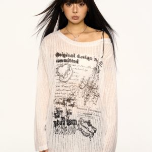 Lace-Up Off-Shoulder T-Shirt for Women - Summer Loose Fit American Style Top, Sweet & Spicy Versatile Cover-Up, Y2K Trend