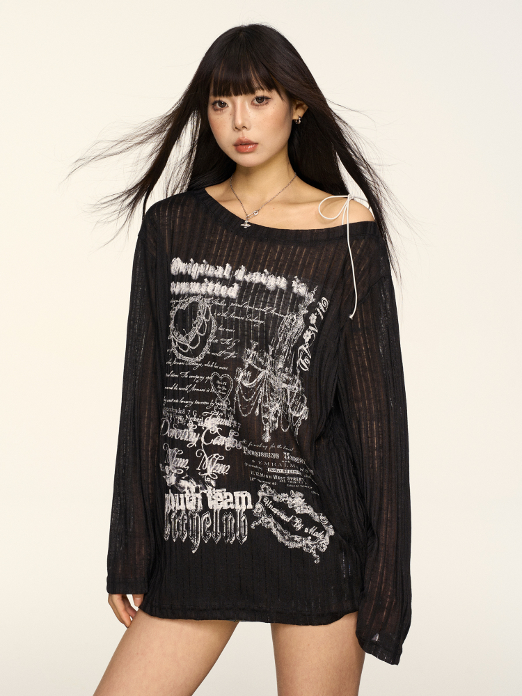 Lace-Up Off-Shoulder T-Shirt for Women - Summer Loose Fit American Style Top, Sweet & Spicy Versatile Cover-Up, Y2K Trend Lace-Up Off-Shoulder T-Shirt for Women - Summer Loose Fit American Style Top, Sweet & Spicy Versatile Cover-Up, Y2K Trend