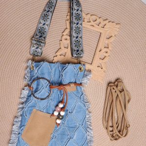 Large Capacity Bohemian Tassel Denim Bag - Ethnic Style Backpack, Crossbody & Shoulder Bag for Commuting & Travel