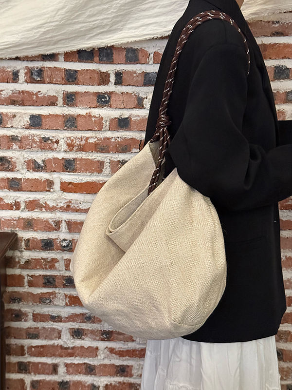 Large Capacity Casual Pastoral Tote Bag for Women - Versatile Linen Shoulder & Handheld Bag with Niche Design Large Capacity Casual Pastoral Tote Bag for Women - Versatile Linen Shoulder & Handheld Bag with Niche Design