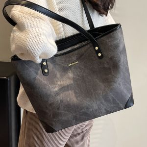 Large-Capacity Casual Tote Bag for Women - Versatile Spring 2025 Commuting & Travel Shoulder Bag