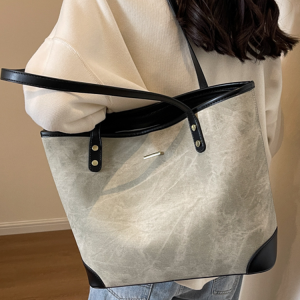 Large-Capacity Casual Tote Bag for Women - Versatile Spring 2025 Commuting & Travel Shoulder Bag