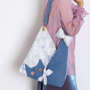 Large Capacity Cowboy Cat Underarm Crossbody Hobo Bag for Women - 2025 Spring/Summer Collection