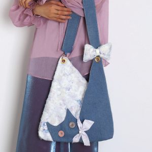 Large Capacity Cowboy Cat Underarm Crossbody Hobo Bag for Women - 2025 Spring/Summer Collection