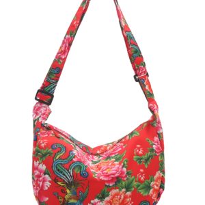 Large Capacity Floral Canvas Shoulder Bag for Women - Versatile Crossbody Dumpling Bag, 2025 Summer Style