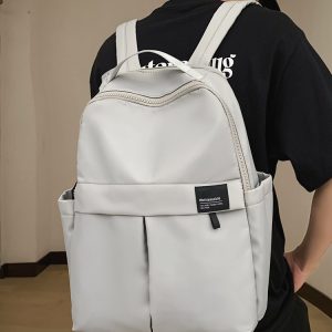 Large Capacity French Double Shoulder Bag - Simple Sports Backpack for Students & Travel - Versatile School Bag for Short Trips