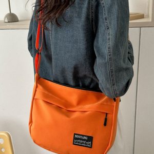 Large Capacity Harajuku Retro Casual Canvas Bag - Waterproof Dumpling Crossbody Bag for College Students and Women