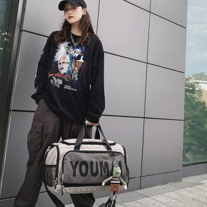 Large Capacity Men's Tote Bag, Portable Travel Bag, Sports Training Fitness Bag for Women, Ideal for Short Trips