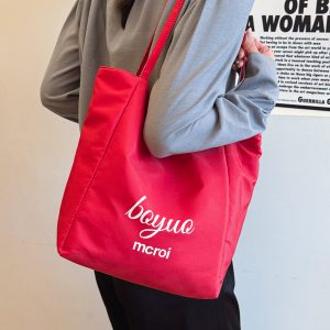 Large Capacity Minimalist Striped Canvas Tote Bag for Women - Ins Literary Lazy Style Spring/Summer Shoulder Bag