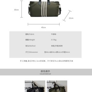 Large Capacity Oxford Cloth Business Travel Bag - High-End Sports Yoga Fitness Tote for Short Trips - Lightweight and Stylish