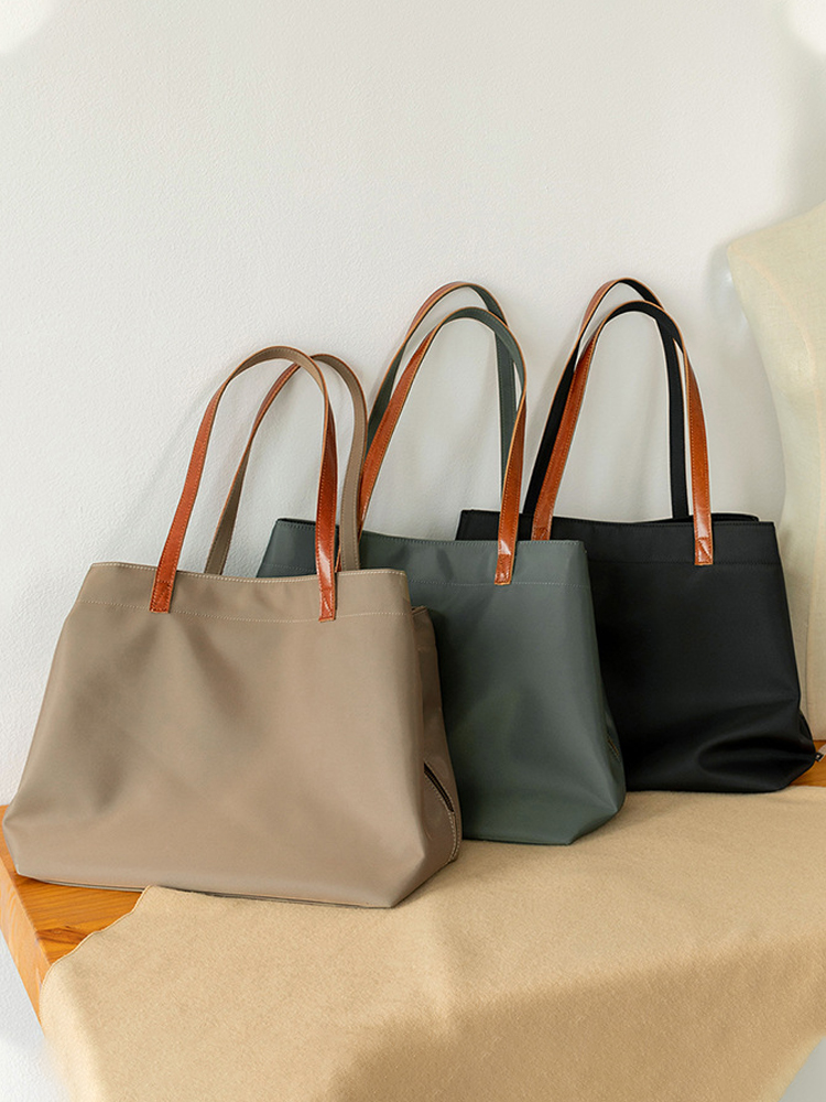 Large Capacity Solid Color Oxford Cloth Tote Bag for Women - Versatile Shoulder Bag for Commuting & Everyday Use Large Capacity Solid Color Oxford Cloth Tote Bag for Women - Versatile Shoulder Bag for Commuting & Everyday Use