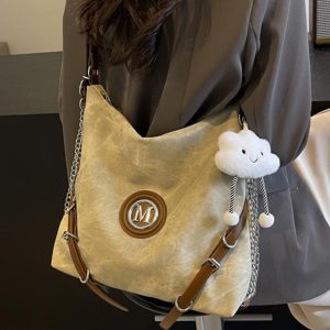 Large Capacity Three-in-One Women's Crossbody Bag - Stylish Shoulder Tote & Backpack for Spring 2025