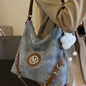 Large Capacity Three-in-One Women's Crossbody Bag - Stylish Shoulder Tote & Backpack for Spring 2025