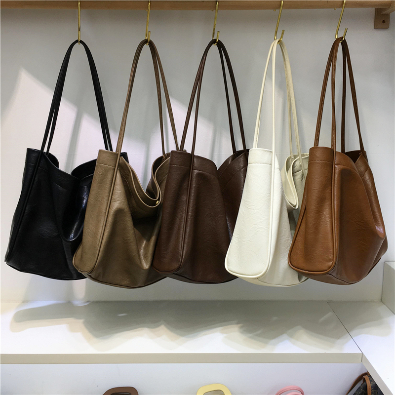 Large Capacity Tote Bag for Women - Korean Style Lazy Chic Design, 2023 New Fashion Shoulder Bag, Niche Aesthetic