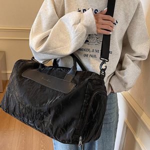 Large Capacity Travel Bag for Women, Lightweight Crossbody Gym Bag, Versatile Handheld Luggage for Short Trips and Sports