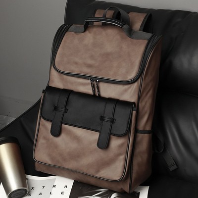 Large Capacity Unisex Genuine Leather Backpack for Travel & School - European American Style Double Shoulder Laptop Bag Large Capacity Unisex Genuine Leather Backpack for Travel & School - European American Style Double Shoulder Laptop Bag