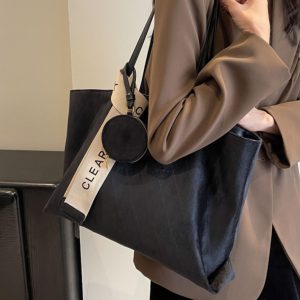 Large Capacity Vintage Casual Tote Bag for Work and Commuting - Versatile Shoulder Bag 2025 Style