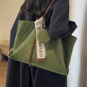 Large Capacity Vintage Casual Tote Bag for Work and Commuting - Versatile Shoulder Bag 2025 Style