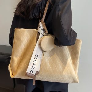 Large Capacity Vintage Casual Tote Bag for Work and Commuting - Versatile Shoulder Bag 2025 Style