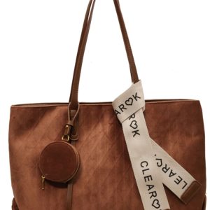 Large Capacity Vintage Casual Tote Bag for Work and Commuting - Versatile Shoulder Bag 2025 Style
