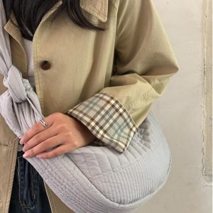 Large Capacity Wide Strap Tote Bag - Stylish Cloud Design for Commuting, Shoulder and Crossbody Wear, Niche Fashion Essential