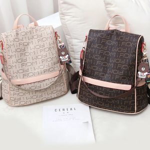 Large Capacity Women's Backpack - Fashionable Commuting Bag, Double Shoulder Design, European and American Style, Ideal for Moms