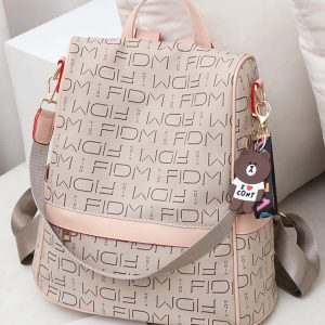 Large Capacity Women's Backpack - Fashionable Commuting Bag, Double Shoulder Design, European and American Style, Ideal for Moms