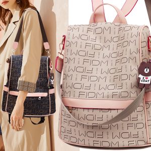 Large Capacity Women's Backpack - Fashionable Commuting Bag, Double Shoulder Design, European and American Style, Ideal for Moms