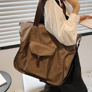 Large-Capacity Women's Shoulder Bag - Versatile Minimalist Tote & Crossbody for Students and Commuters - Chic Everyday Style