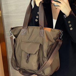 Large-Capacity Women's Shoulder Bag - Versatile Minimalist Tote & Crossbody for Students and Commuters - Chic Everyday Style