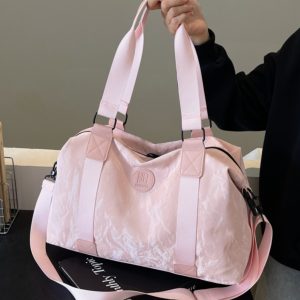Large Capacity Women's Travel Bag - Solid Color, Portable Hand-Held Design, Ideal for Maternity, Sports, Gym, and Luggage.