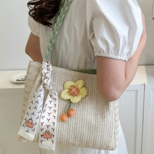 Large-Capacity Woven Straw Shoulder Bag for Women – 2025 Summer Versatile Beach Crossbody Tote