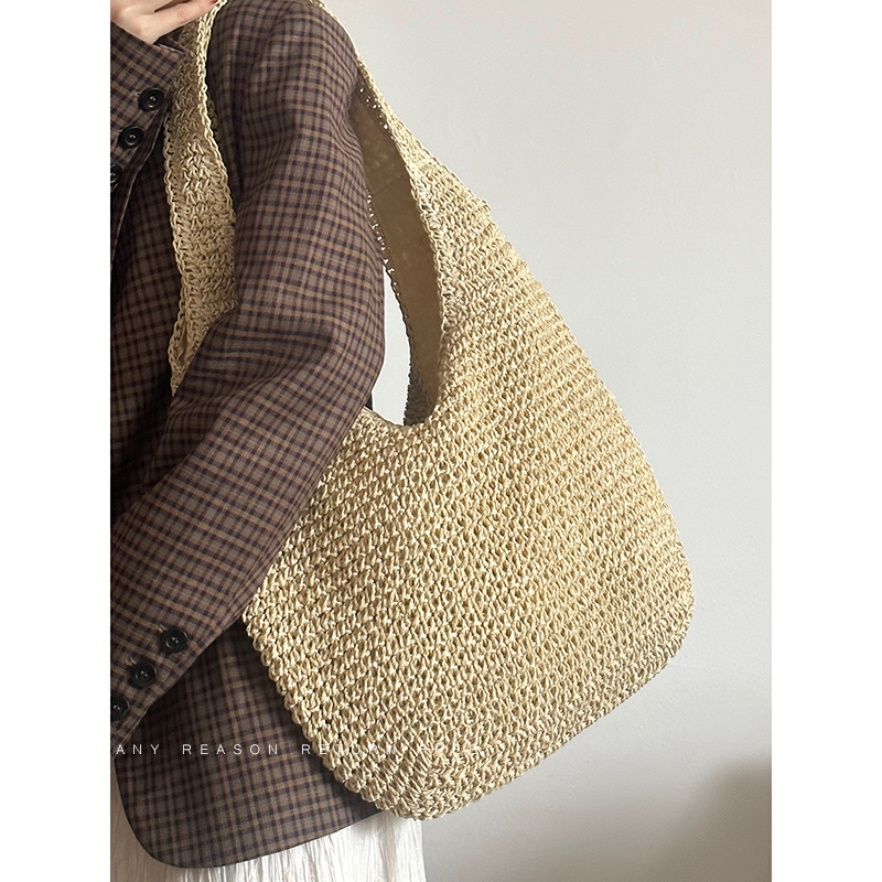 Large Capacity Woven Straw Tote Bag for Women - Summer 2024 Beach Vacation Shoulder Bag Large Capacity Woven Straw Tote Bag for Women - Summer 2024 Beach Vacation Shoulder Bag