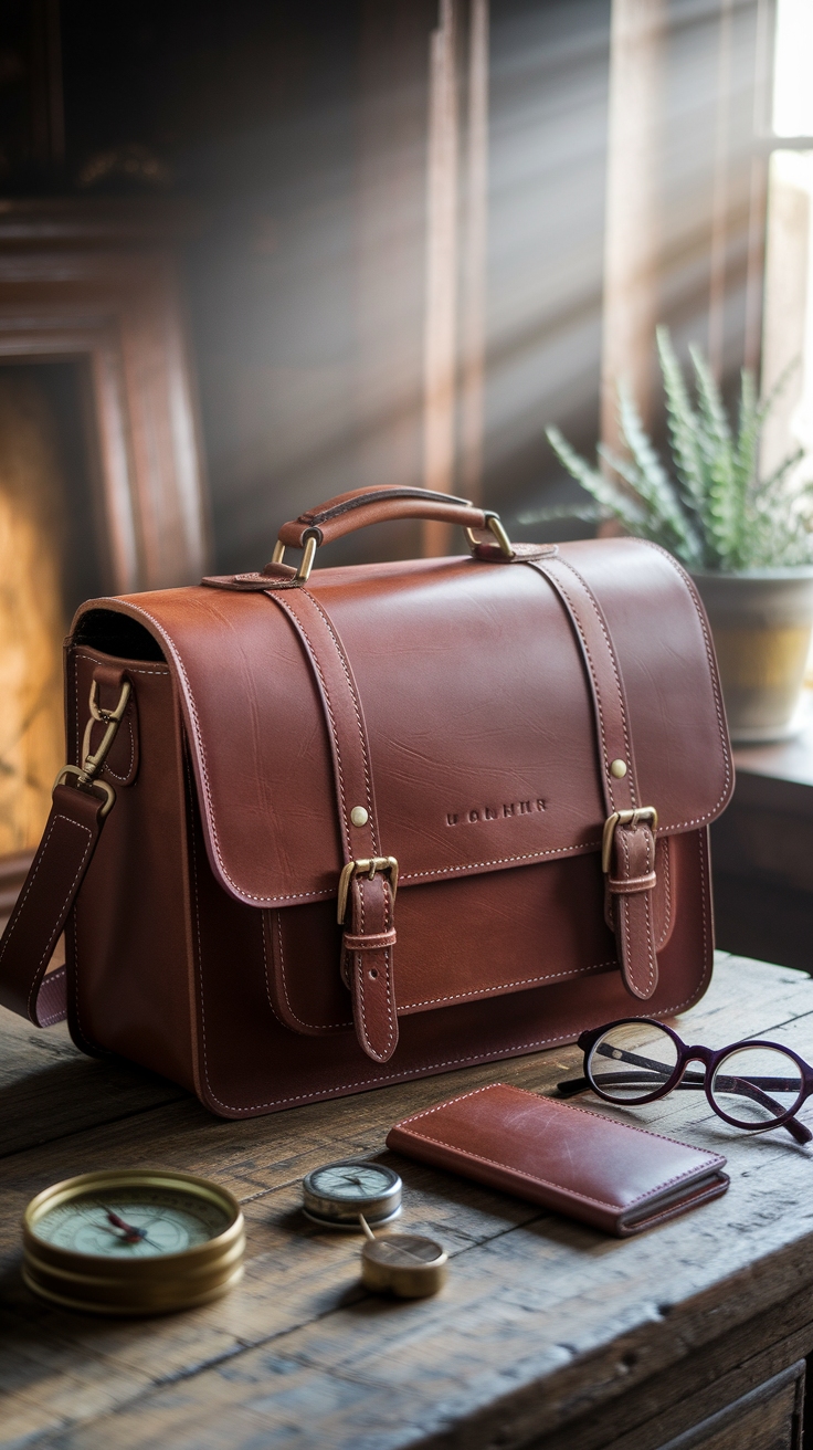 Essential Leather Bag Accessories for Every Woman outfit idea