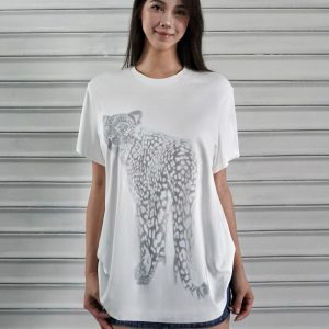 Leopard Print Loose-Fit T-shirt - Trendy Casual Top for 90s Inspired Street Style