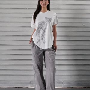 Leopard Print Loose-Fit T-shirt - Trendy Casual Top for 90s Inspired Street Style