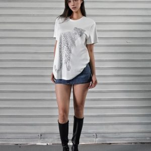 Leopard Print Loose-Fit T-shirt - Trendy Casual Top for 90s Inspired Street Style