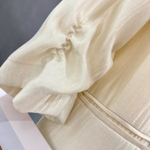 Light Beige Chinese Style Women's Suit Jacket - Thin Draped Fashionable Trendy Summer 2025 Small Suit for Elegant Looks