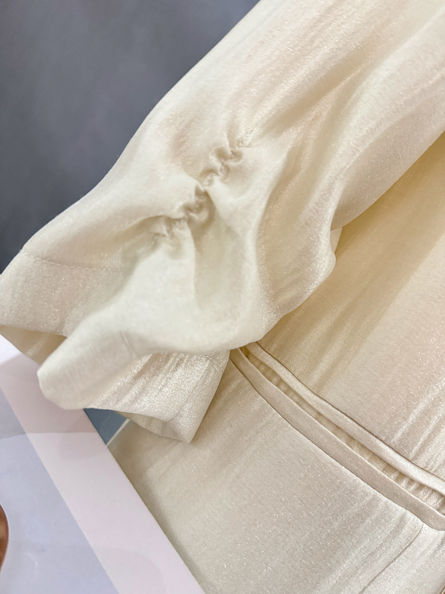 Light Beige Chinese Style Women's Suit Jacket - Thin Draped Fashionable Trendy Summer 2025 Small Suit for Elegant Looks Light Beige Chinese Style Women's Suit Jacket - Thin Draped Fashionable Trendy Summer 2025 Small Suit for Elegant Looks