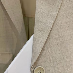 Light Beige Thin Cotton-Linen Blazer for Women - Vintage Commuting Suit Jacket, 2025 Spring Summer Fashion Essentials