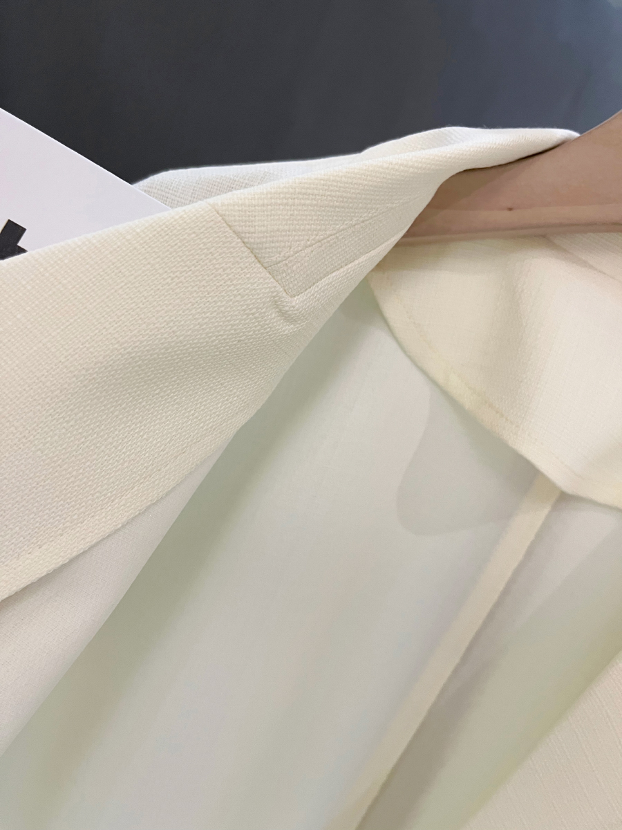 Light Beige Thin Women's Blazer Jacket - 2025 Summer New Gentle Academy Style, Chic English Fashion Outerwear Light Beige Thin Women's Blazer Jacket - 2025 Summer New Gentle Academy Style, Chic English Fashion Outerwear