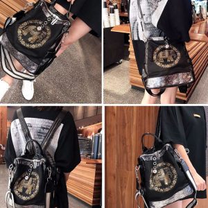 Light Luxury Fashion Backpack for Women - Large Capacity Dual-Use Shoulder Bag, High-End Commuting Style