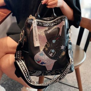 Light Luxury Fashion Backpack for Women - Large Capacity Dual-Use Shoulder Bag, High-End Commuting Style