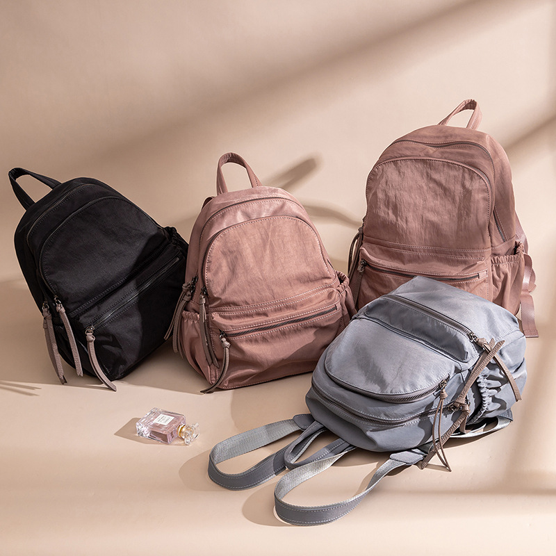 Light Luxury Solid Color Oxford Cloth Backpack for Women - Large Capacity Casual Commuting Bag, Stylish Everyday Essentials