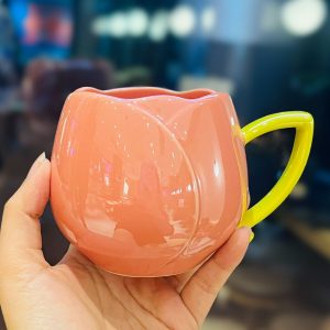 Light Luxury Tulip Ceramic Drinking Cup - Elegant Gift for Girls, Perfect Birthday Mug for Best Friends